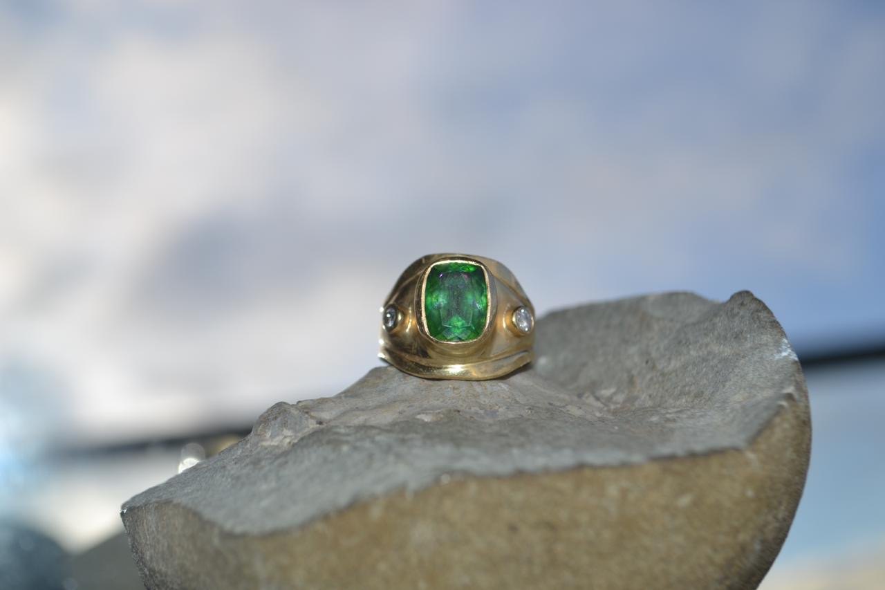 Green Cabochon Ring